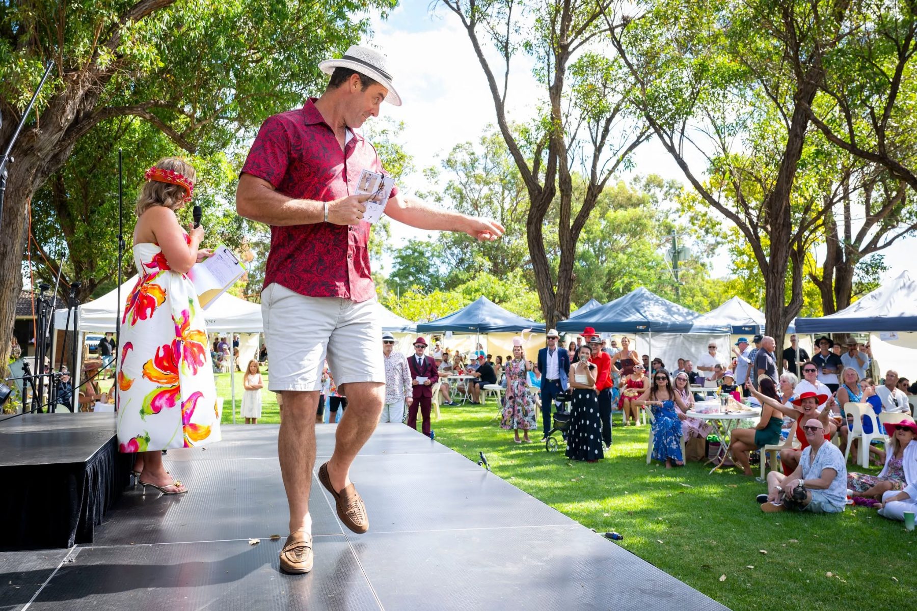 Fashions on the Field in the gardens