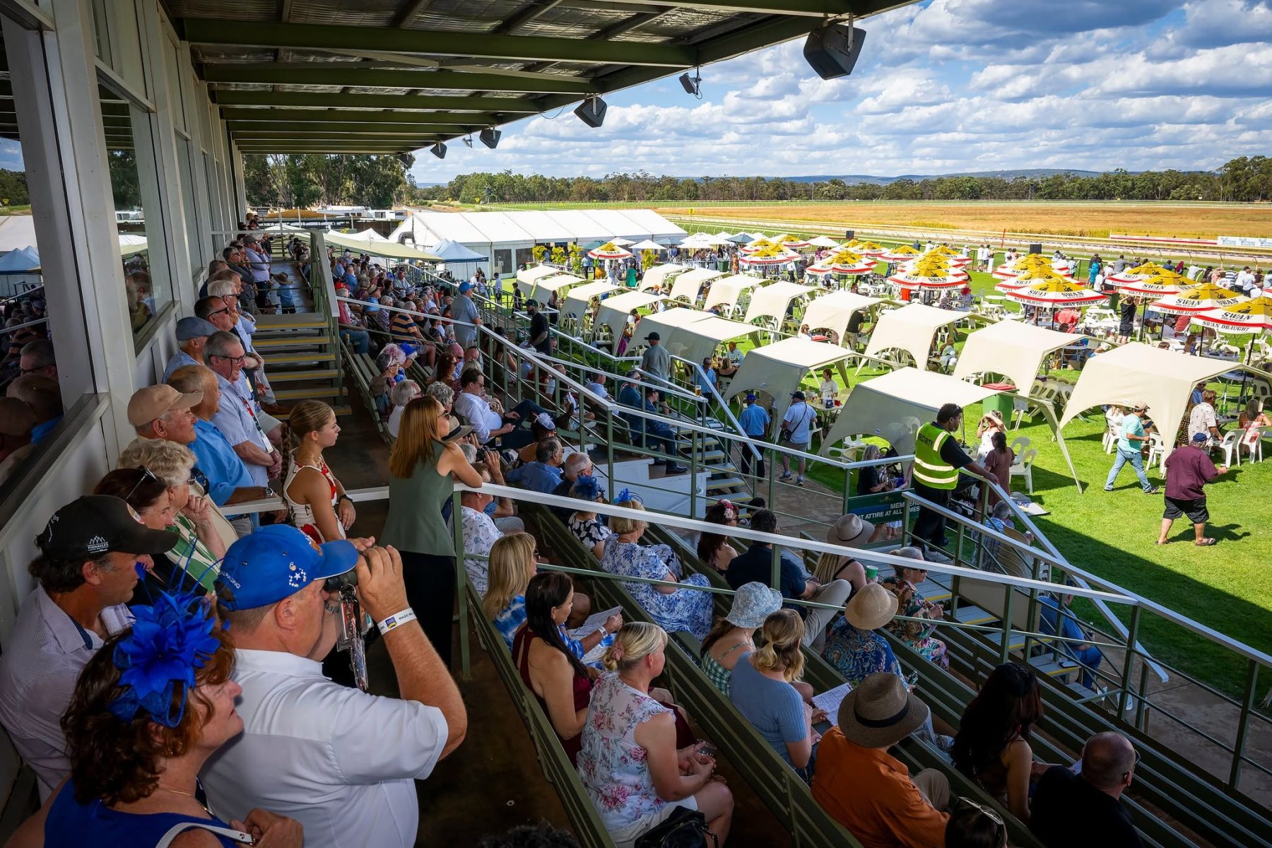The view from the grandstand at Pinjarra Park